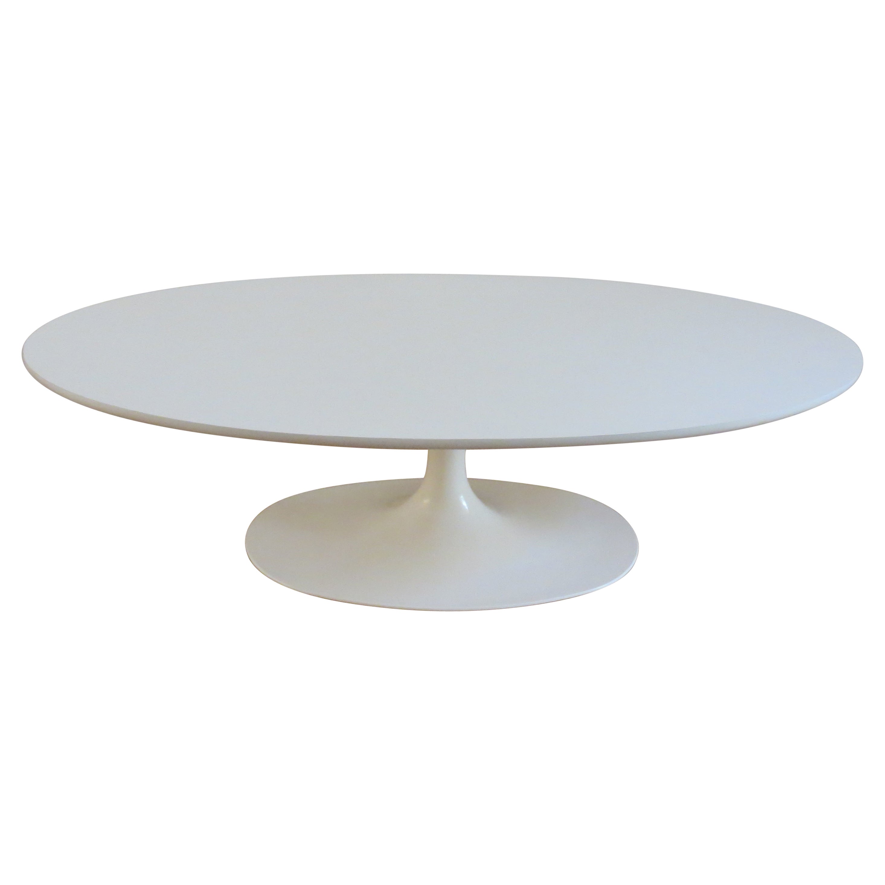 1960s White Oval Tulip Coffee Table by Maurice Burke for Arkana UK