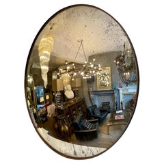 Distressed Silver  Convex Mirror