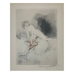 Antique Erotica Etching by Louis Icart from the "Felicia Ou Mes Fredaines" Series