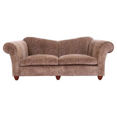 Baker Furniture Contemporary Custom Upholstered Reverse Camel Back Sofa