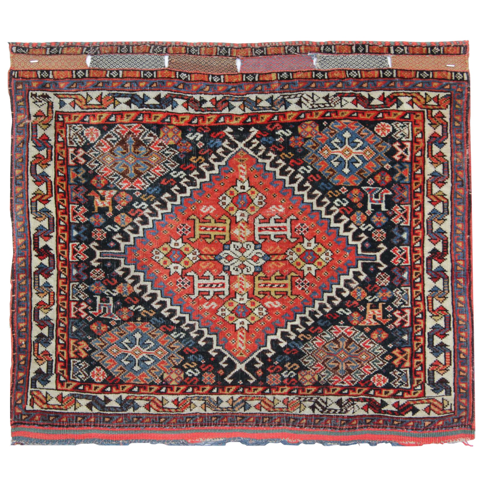 Small Tribal Wool Area Rug Handmade Traditional Living Room Rug For Sale