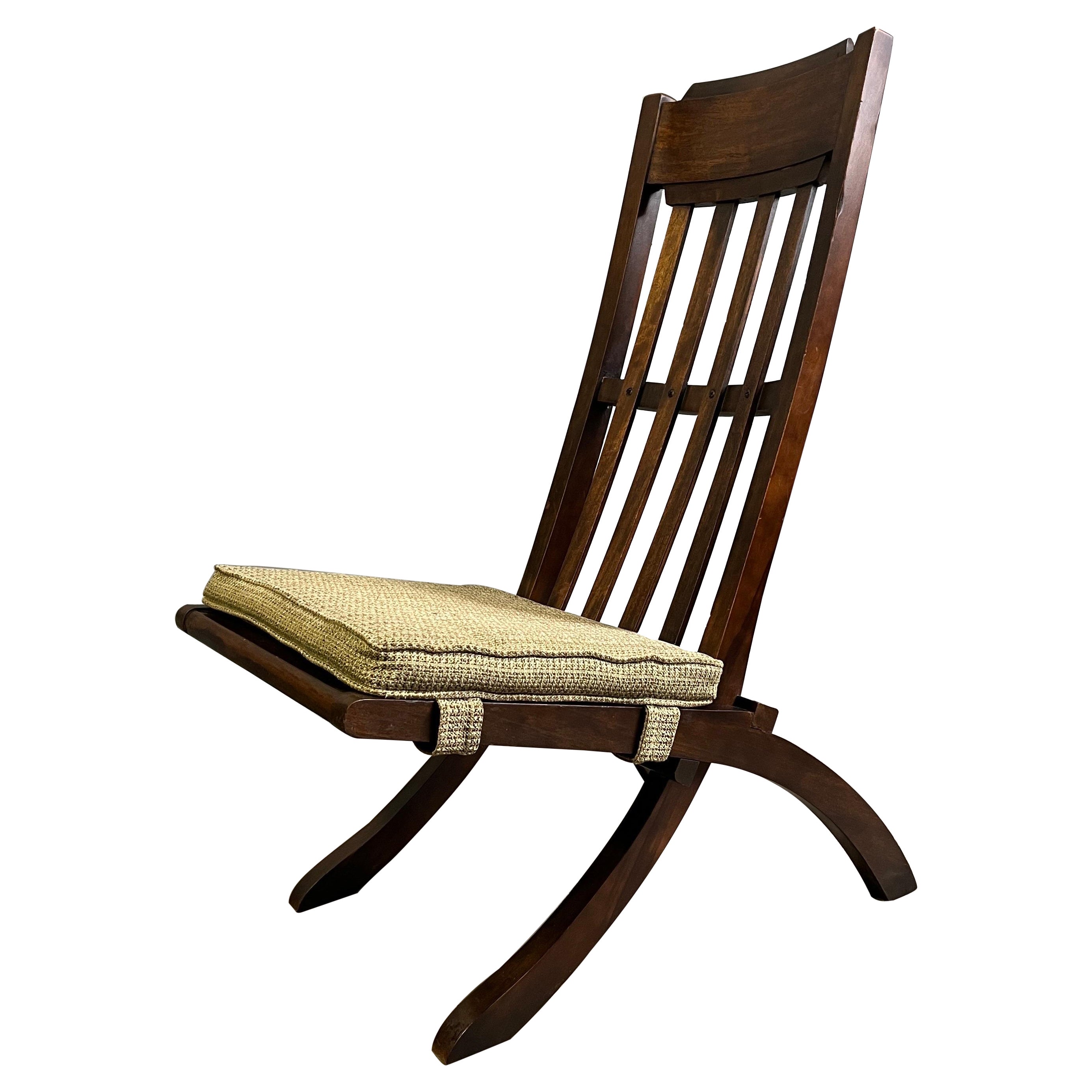 Seltener klappbarer Angle Chair von Milo Baughman aus der Mitte des Jahrhunderts im Angebot