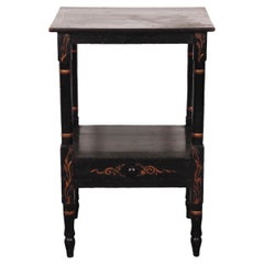 Chinoiserie Black Painted Side Table