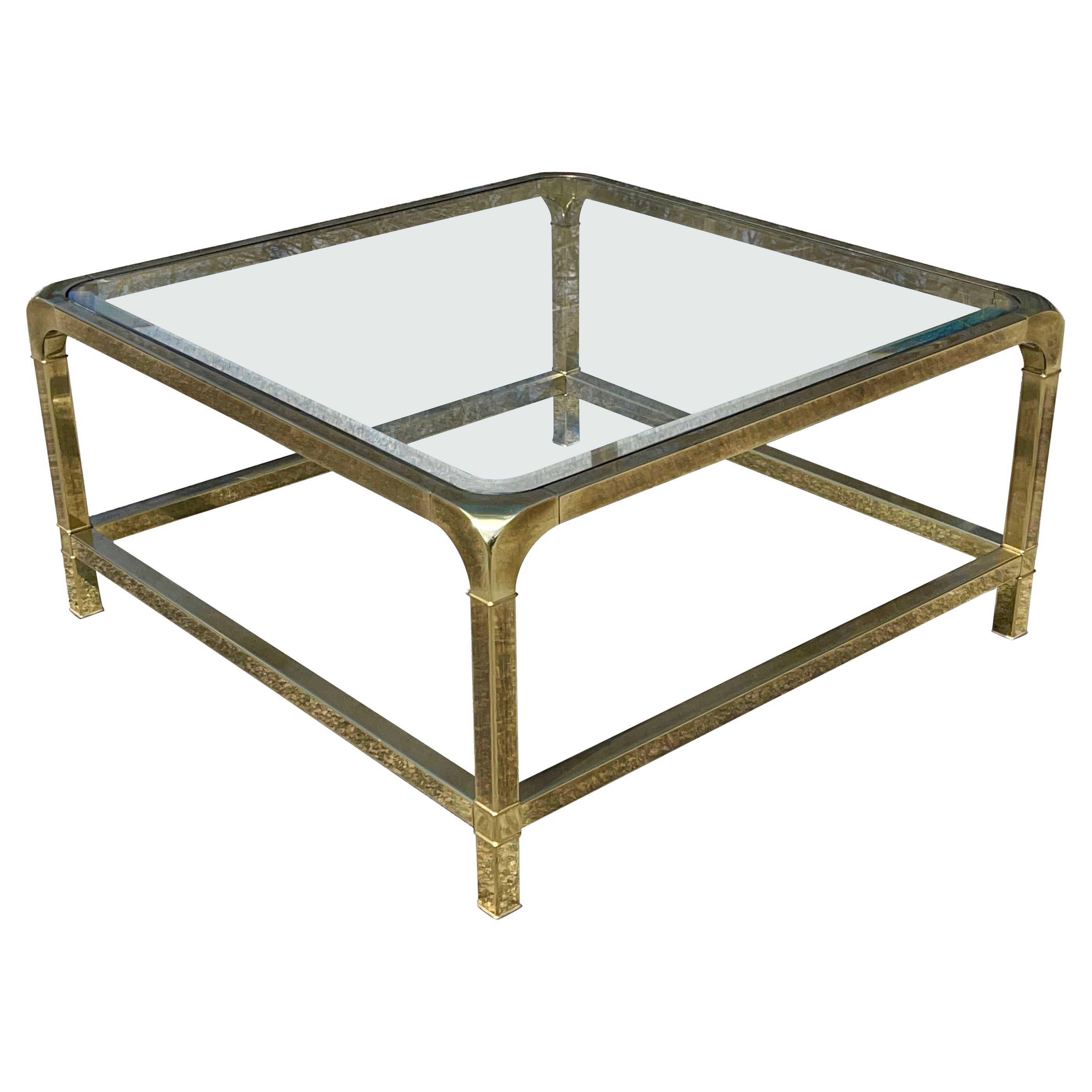 Mastercraft Square Brass Cocktail Table