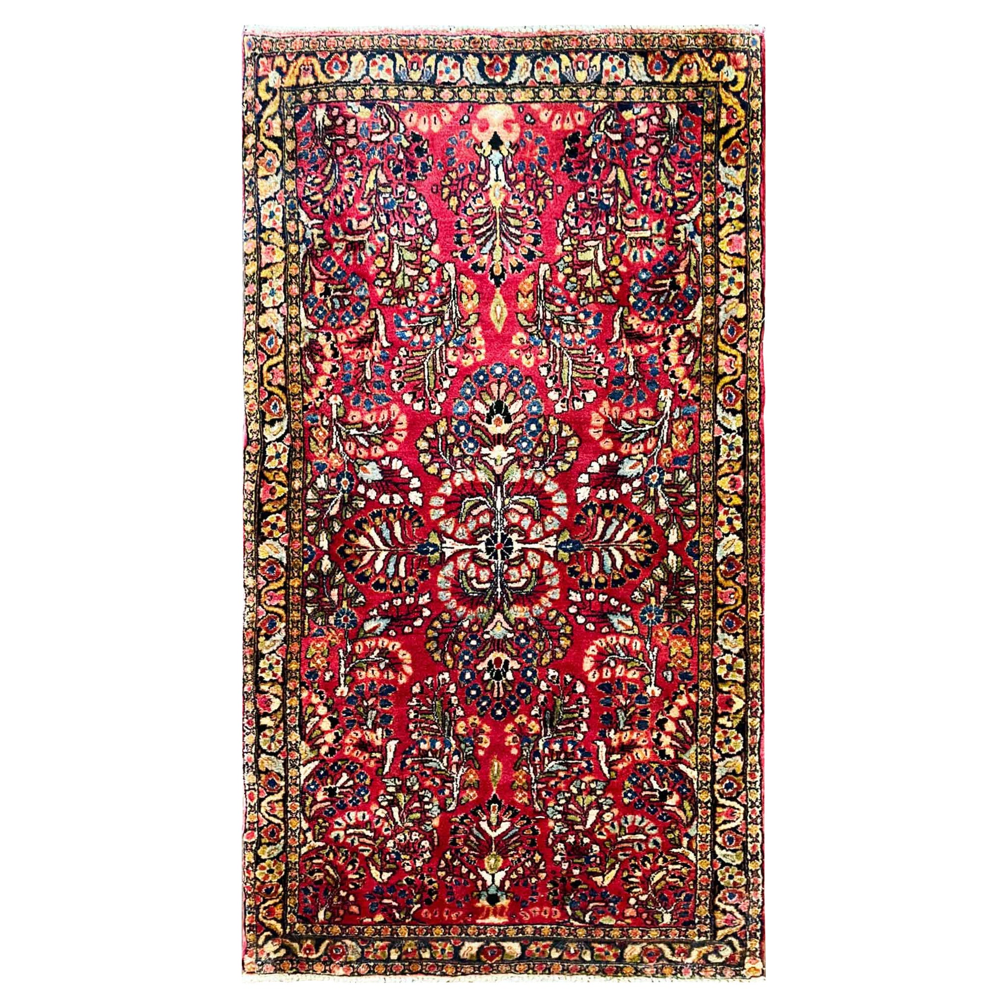 Antique Persian Sarouk Rug, c-1930 For Sale