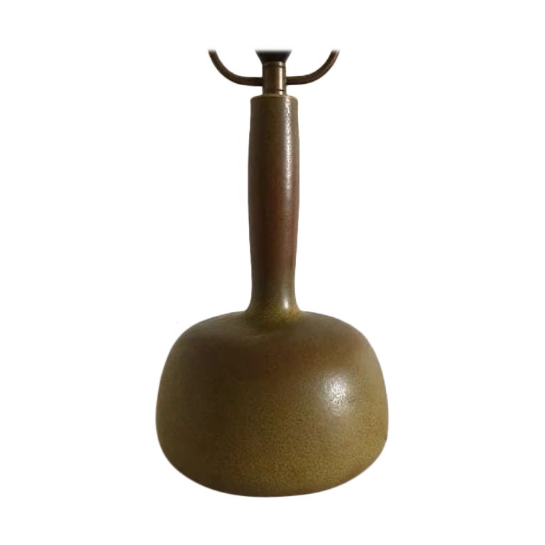 Royal Copenhagen Stoneware Lamp by Gerd Bøgelund in Solfatra Glaze No 21428 For Sale