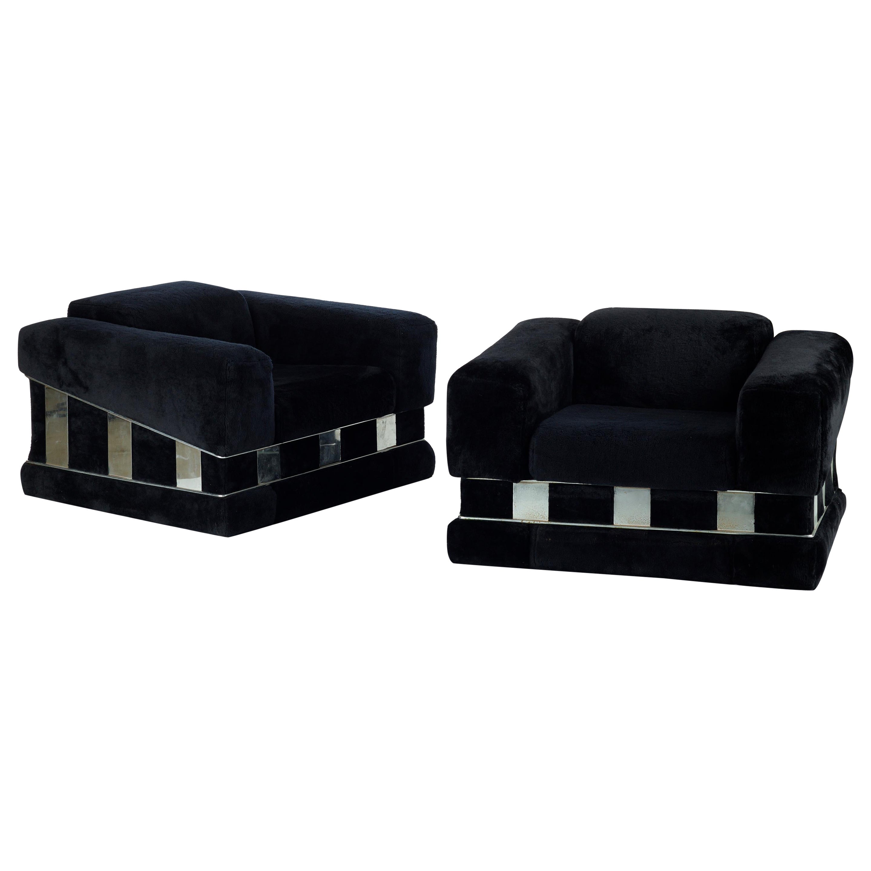 Pair of Oversized Adrian Pearsall Lounge Chairs by Craft Associates
