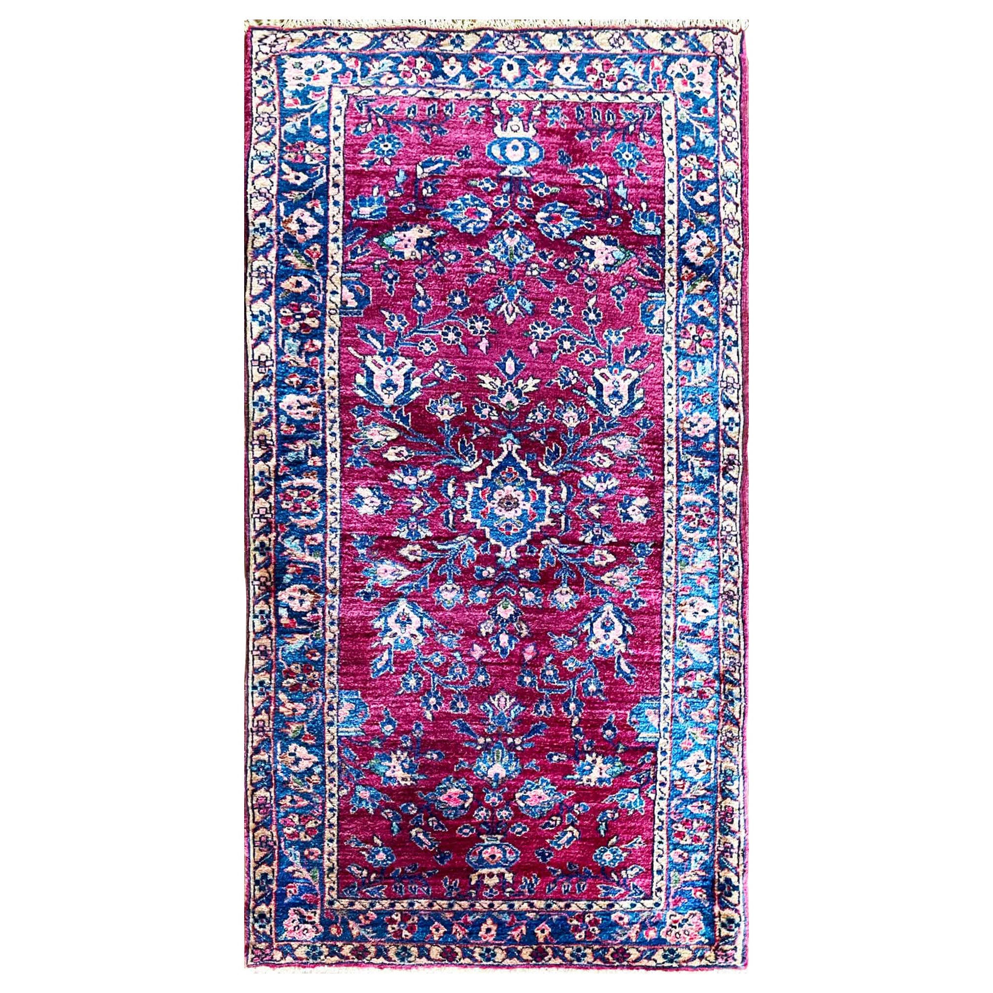 Antique Persian Sarouk Mohajeran Rug, C-1920 For Sale