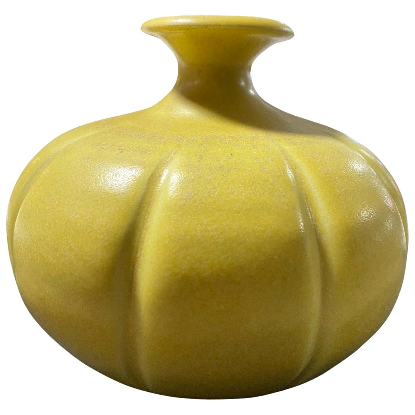 Laura Andreson Signed Yellow Glazed Mid-Century California Studio Pottery Vase