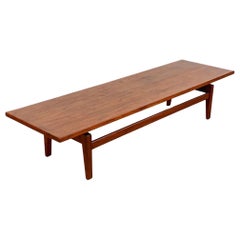 Jens Risom Floating Walnut Coffee Table, Model T621, Cocktail Table or Bench