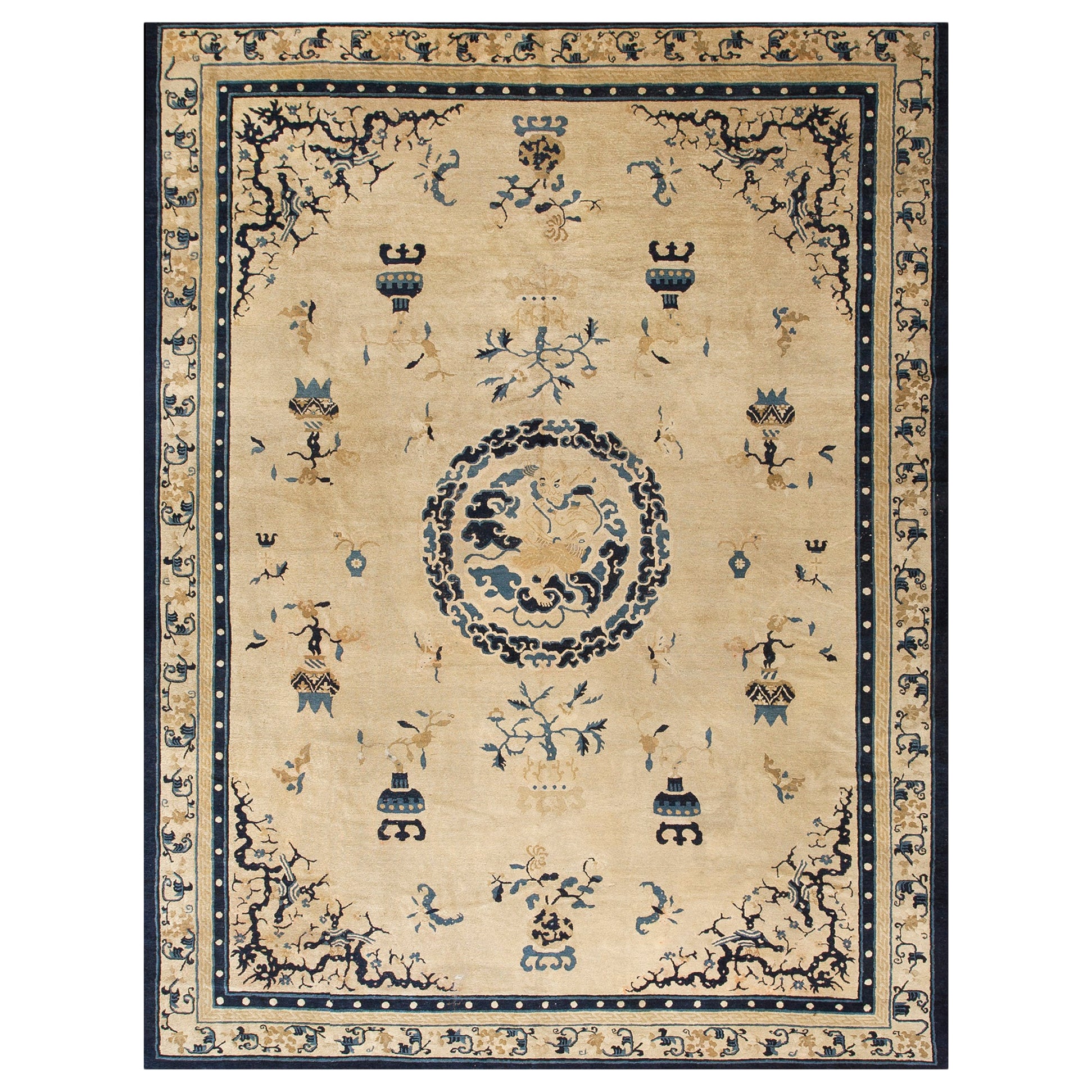 Late 19th Century Chinese Peking Carpet ( 8'8" x 11'5" - 264 x 248 ) For Sale