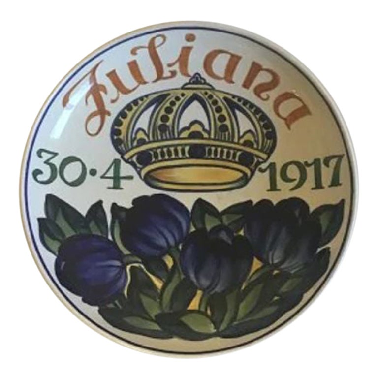 Aluminia Juliane Plate from 1917 For Sale