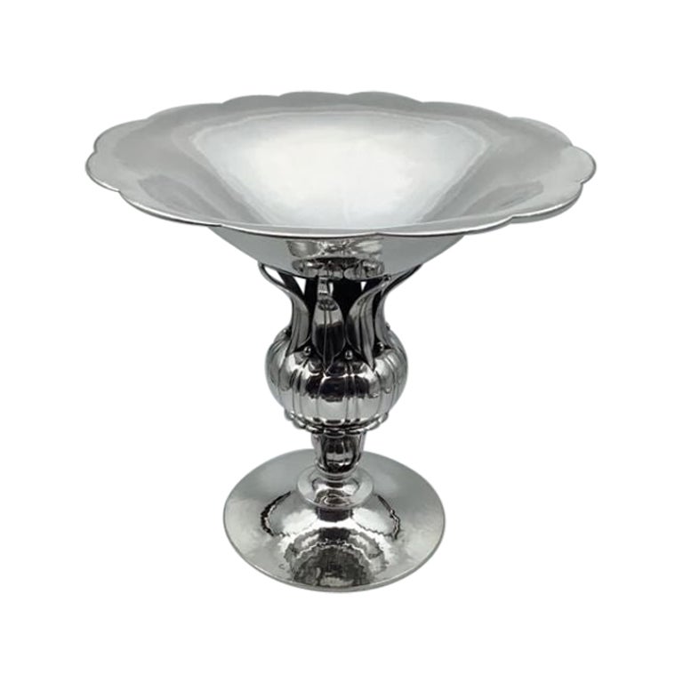 Giant Erik Magnussen Art Nouveau Silver Bowl For Sale