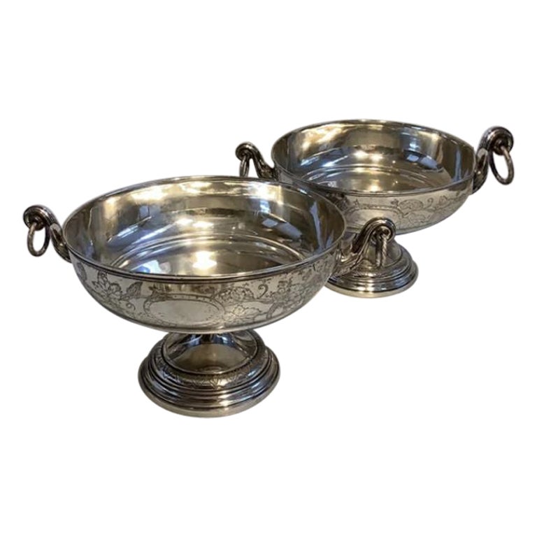 European Silversmith, Silver Bowl with Reticulated Decoration and