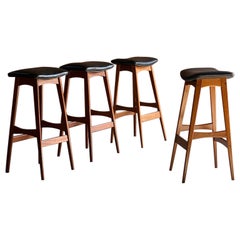 Set of Four Teak Barstools by Johannes Andersen circa 1960