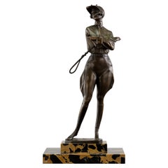 Bruno Zach - An Art Deco Bronze Sculpture Female Jockey, Vienna
