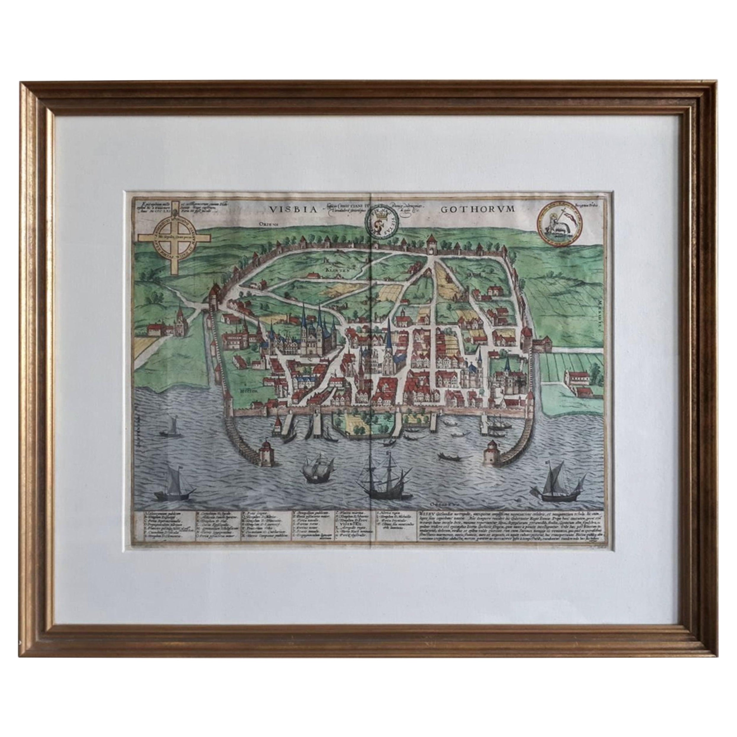 Sweden Details about   Old Historic Antique Map Visby 1598 by Braun & Hogenberg REPRINT 1500's 