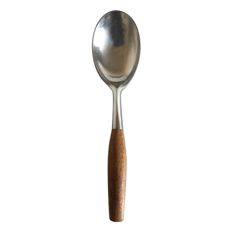 Large Serving Spoon with Brass Handle For Sale at 1stDibs