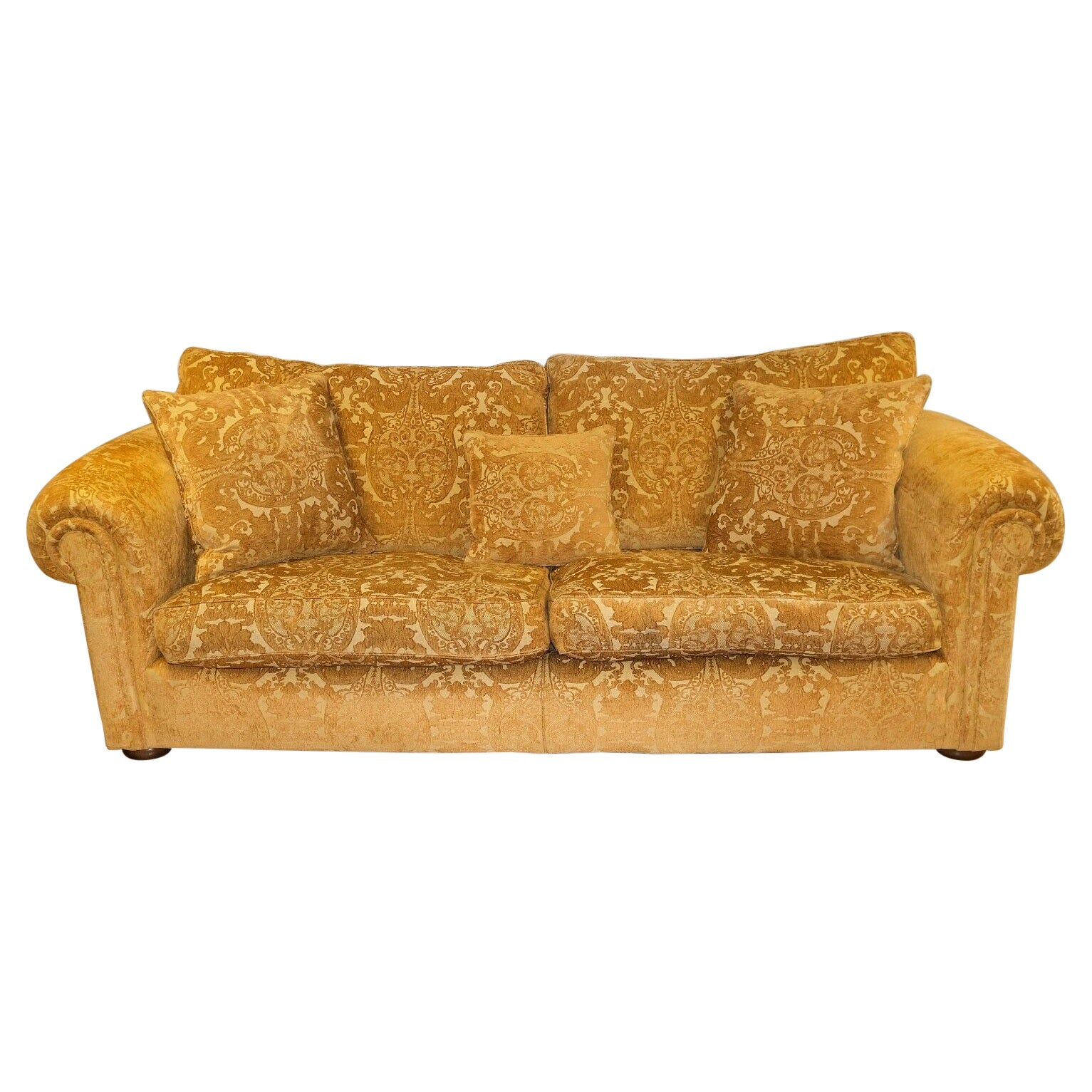 Elegant Walford Duresta Tumeric Three Seater Sofa with Reversible Cushions