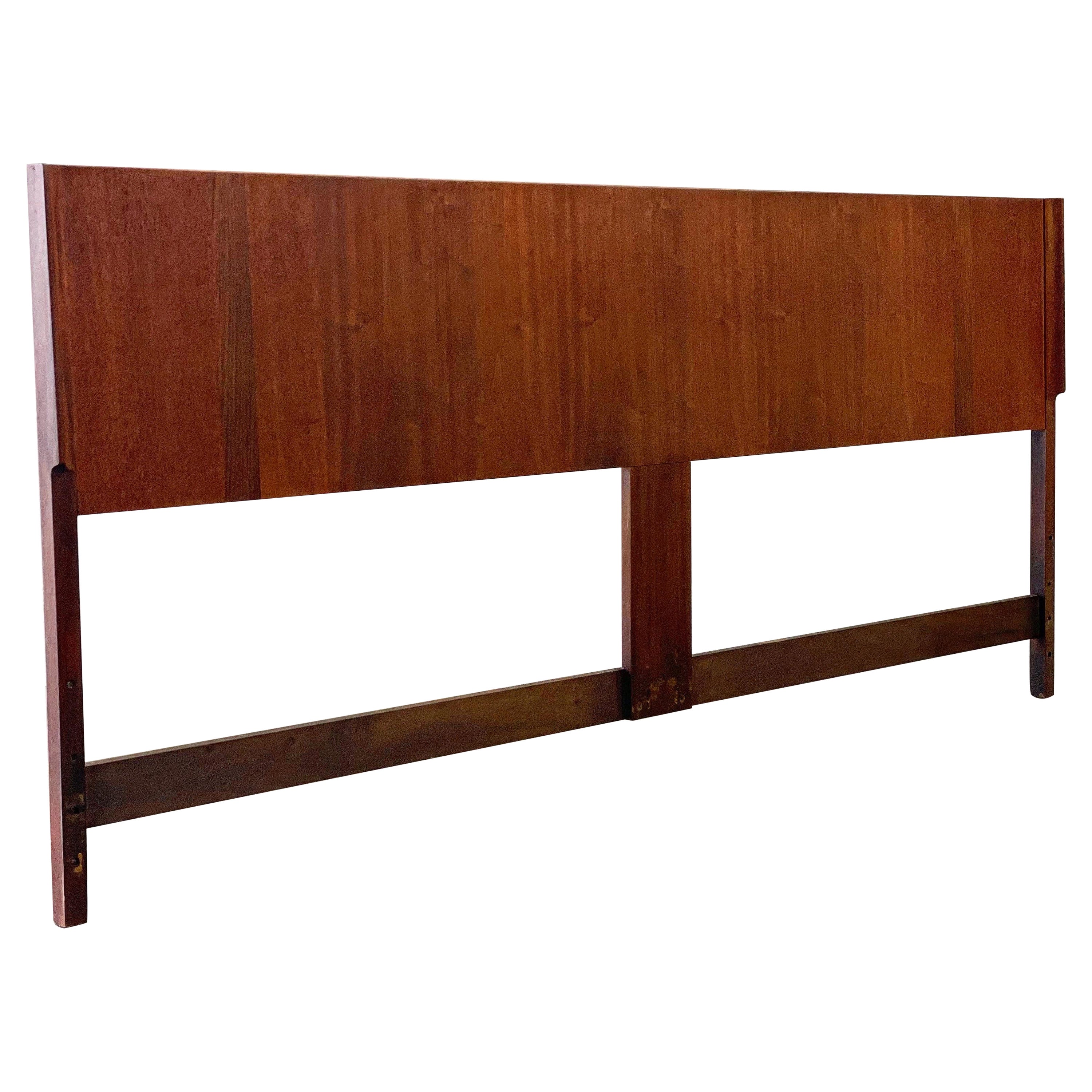 Midcentury Modern King Headboard Jack Cartwright for Founders Walnut + Rosewood