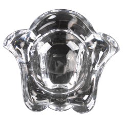 Vintage Solid Crystal Ashtray in the Shape of a Flower