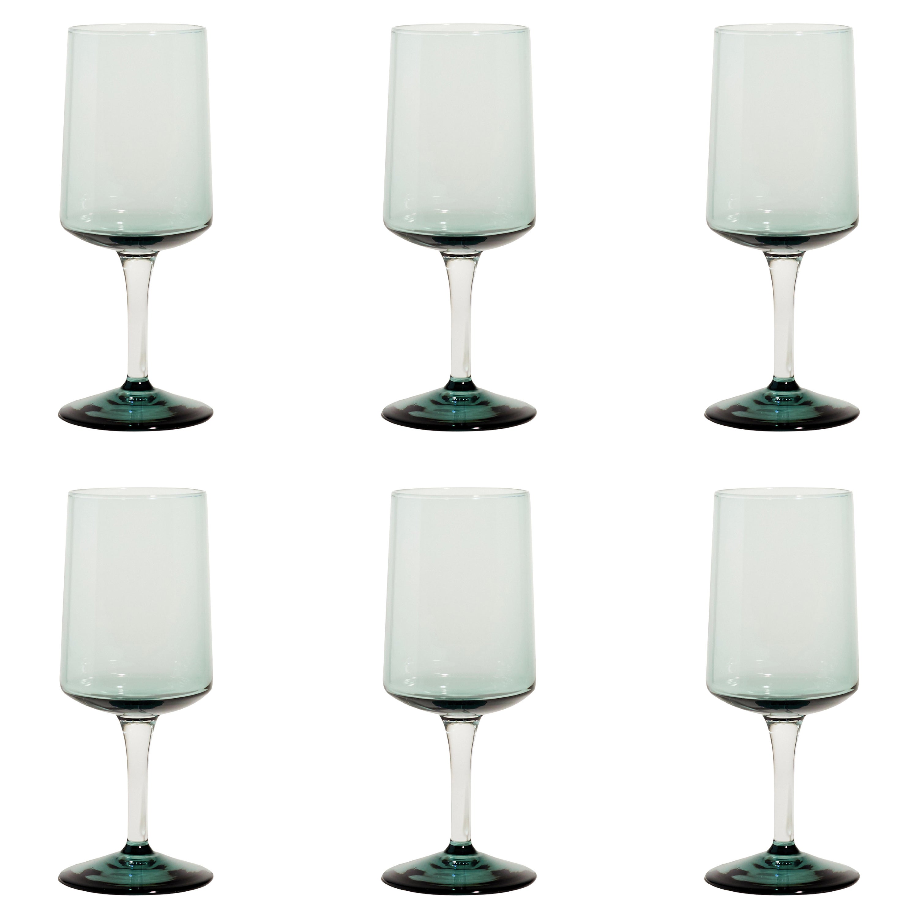 Taganov Wine Glass Set Of 6 (grey) Glass Taganov Set Of 6 Grey Wine Glasses   13.5oz Elegant Hand-Blown Lead-Free Glasses For Any Drink Or Occasion Grey  Wine Glass Set