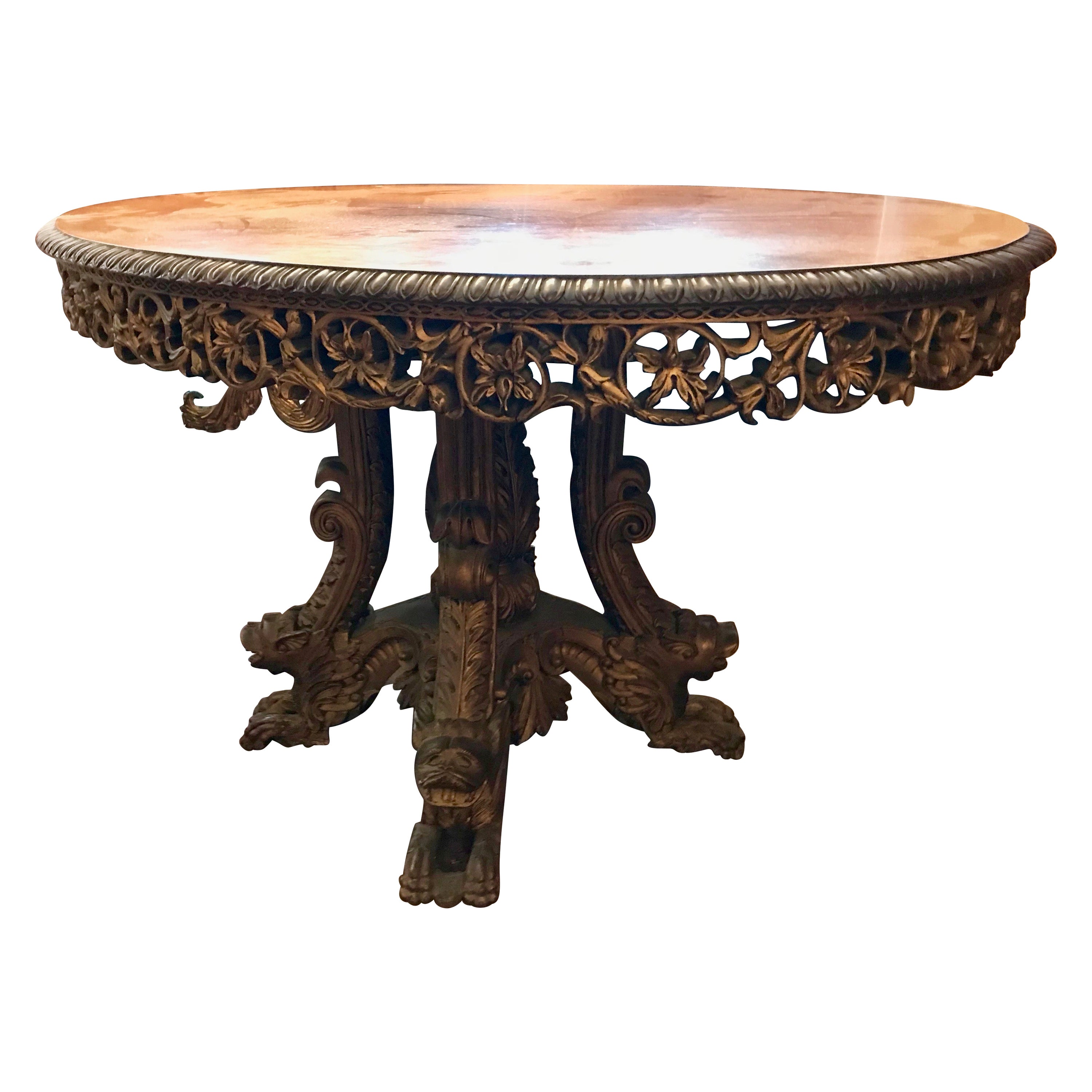 19th Century Anglo-Indian Dining / Breakfast Table For Sale