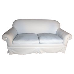 Vintage Sofa in Jim Thompson Pale Blue Cotton