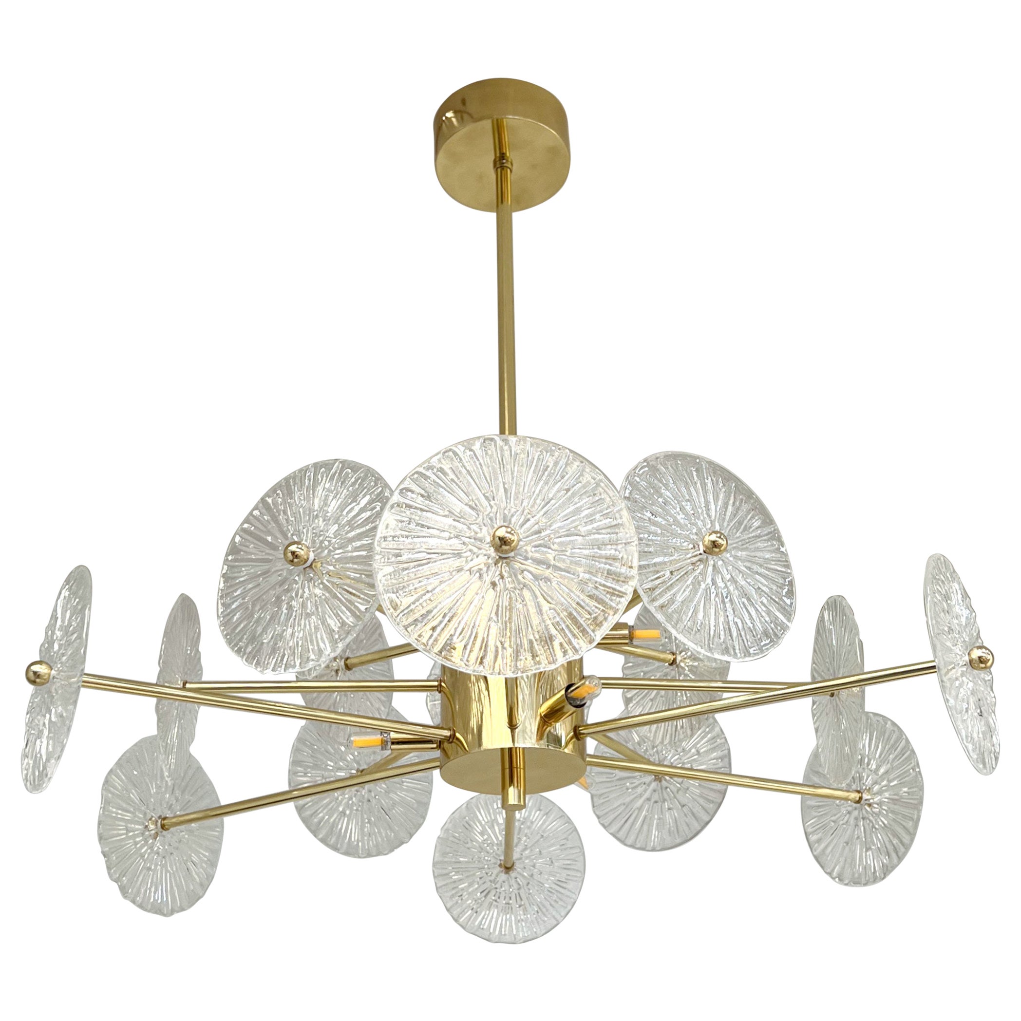 Loto Discs Chandelier by Fabio Ltd For Sale