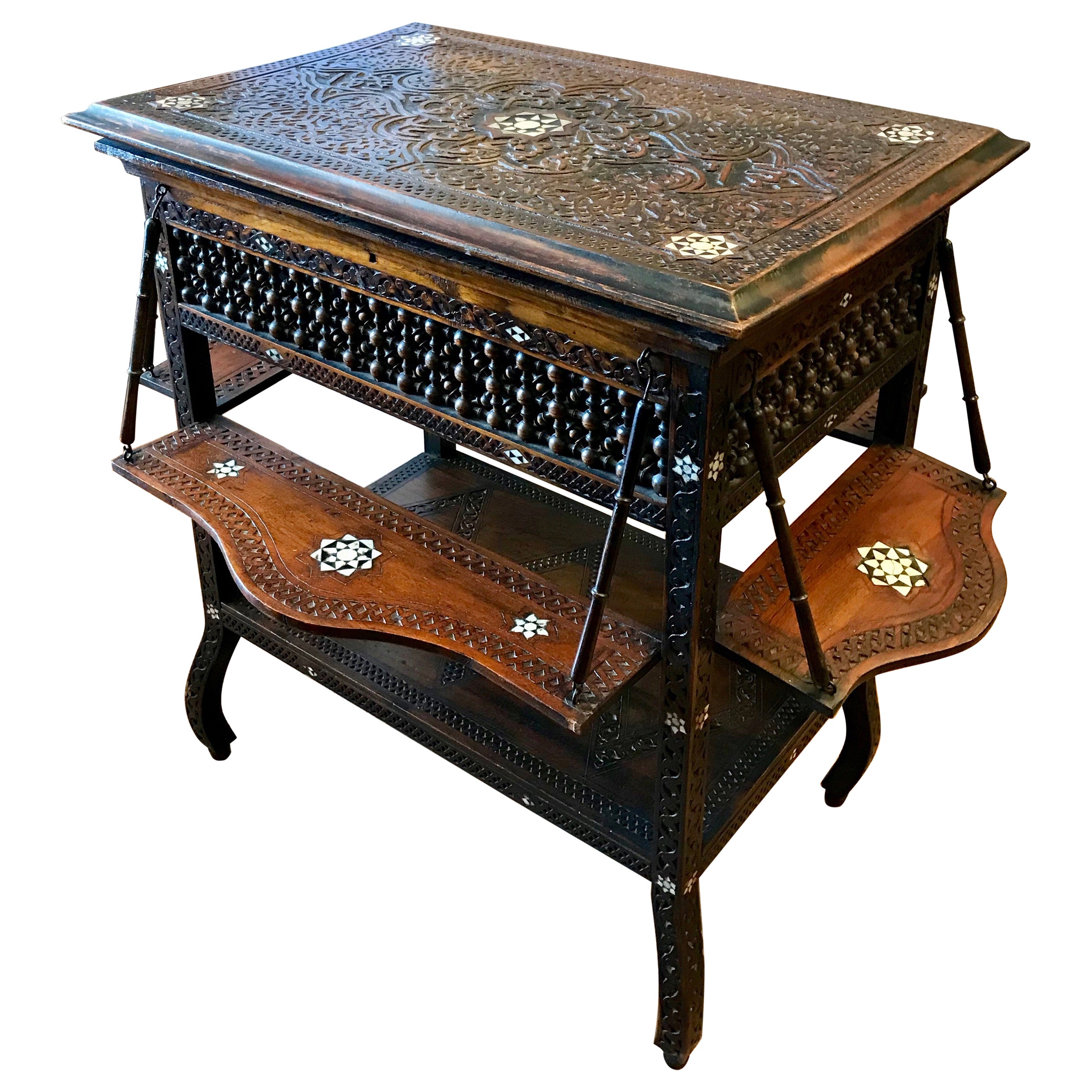 19th Century Ottoman Inlaid Serving Table