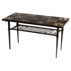Paul Vera, Art Deco Table in Iron and Tile, France, 1946