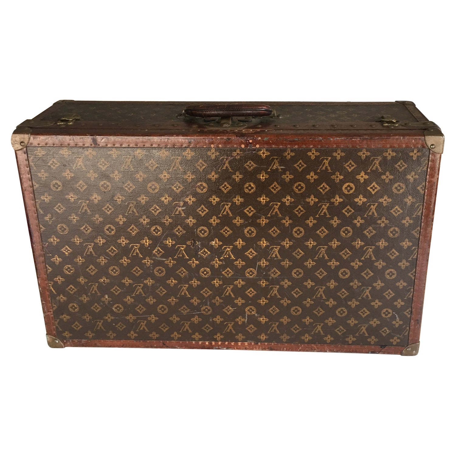 Louis Vuitton - Cra-wallonieShops - Louis Vuitton suitcase in brown  monogram canvas and natural jeff