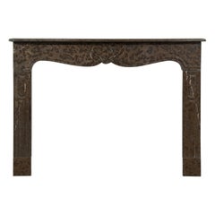 Antique Brown Marble Fireplace