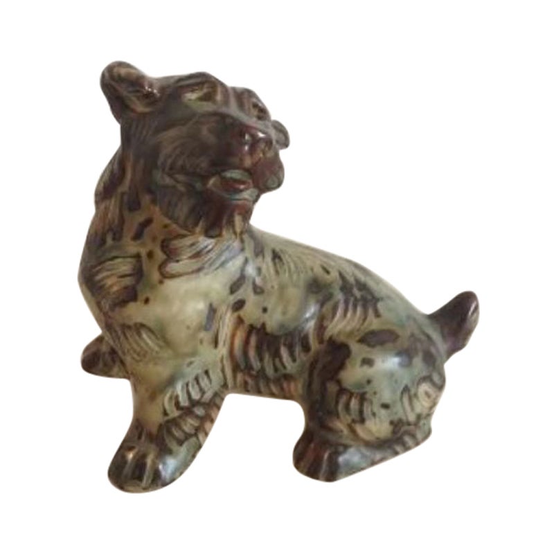 Royal Copenhagen Stoneware Figurine of a Dog No 20129 For Sale