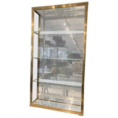 Elegant Brass Wall/Counter Display Cabinet-1900s France