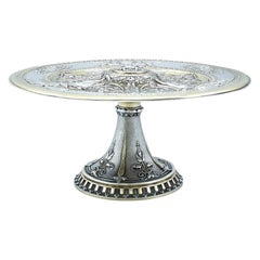 Antique Victorian Sterling Silver and Parcel Gilt Tazza