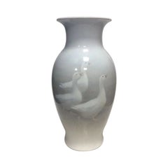 Royal Copenhagen Unique Vase by Gotfred Rode from 8th of October 1927 with Geese