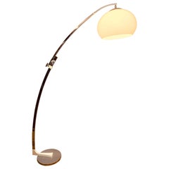1960s Italian Goffredo Reggiano for Studio Reggiano Adjustable Arc Floor Lamp