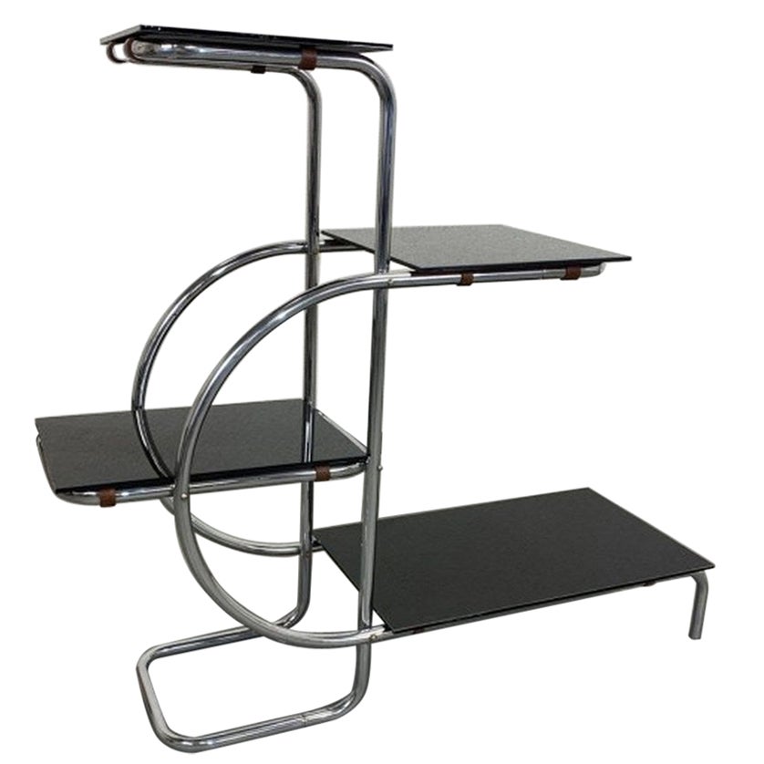 Functionalist Steel Plant Stand by Emile Guyot For Sale
