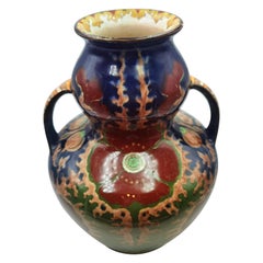 German Art Noveau Pottery Vase by Franz Anton Mehlem