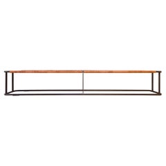 Bench, Leather Rope, Metal / Sleek Design