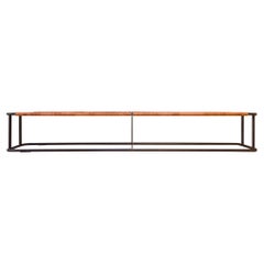 Bench, Leather Rope, Metal / Sleek Design