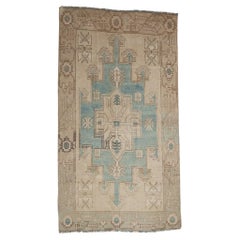 Vintage Distressed Oushak Rug