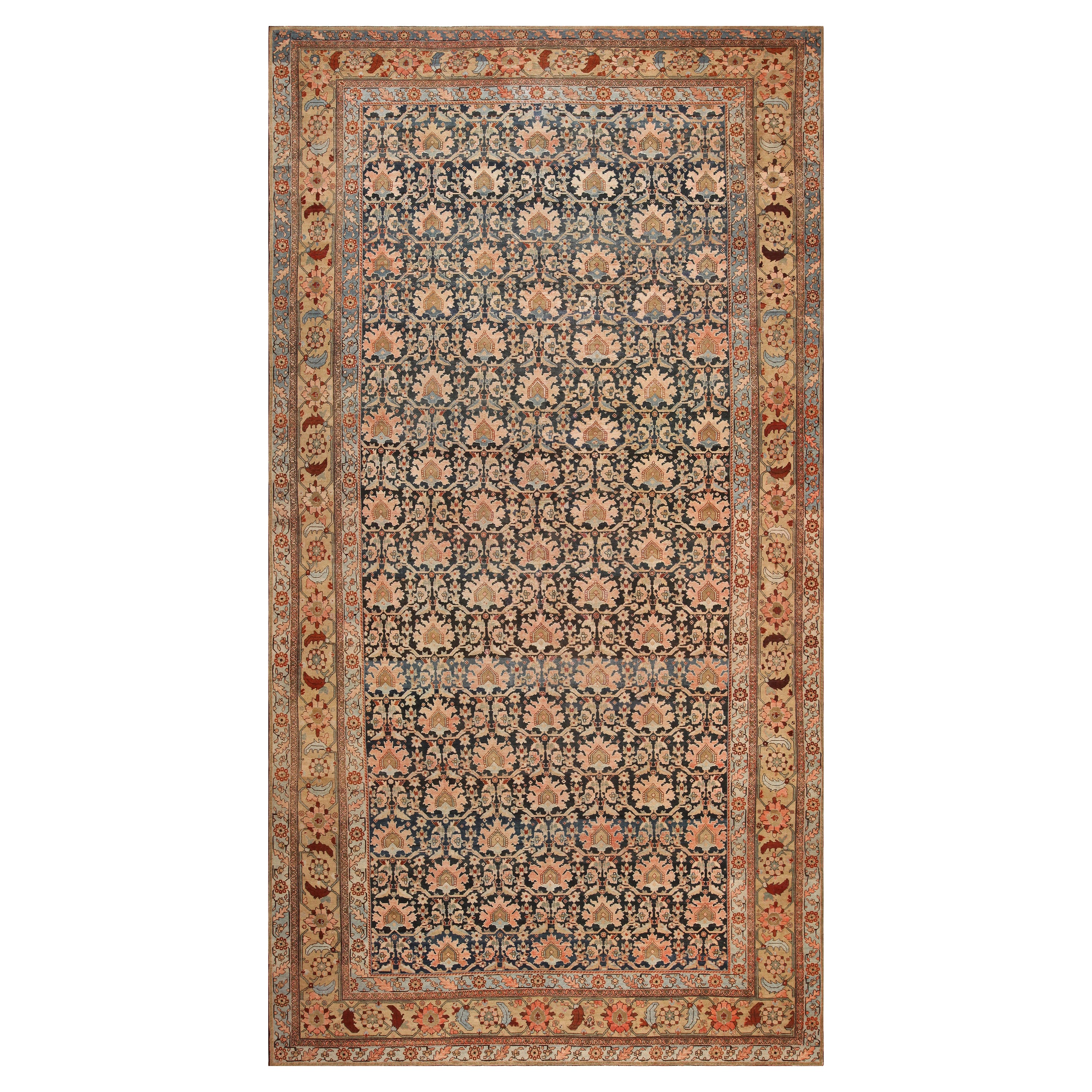 Oversized Antique Persian Malayer Rug. 13 ft x 24 ft For Sale