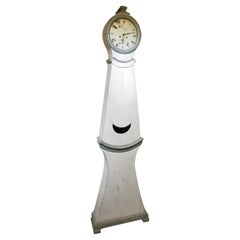 Antique Late 19th Century Swedish Wooden Long Case Clock