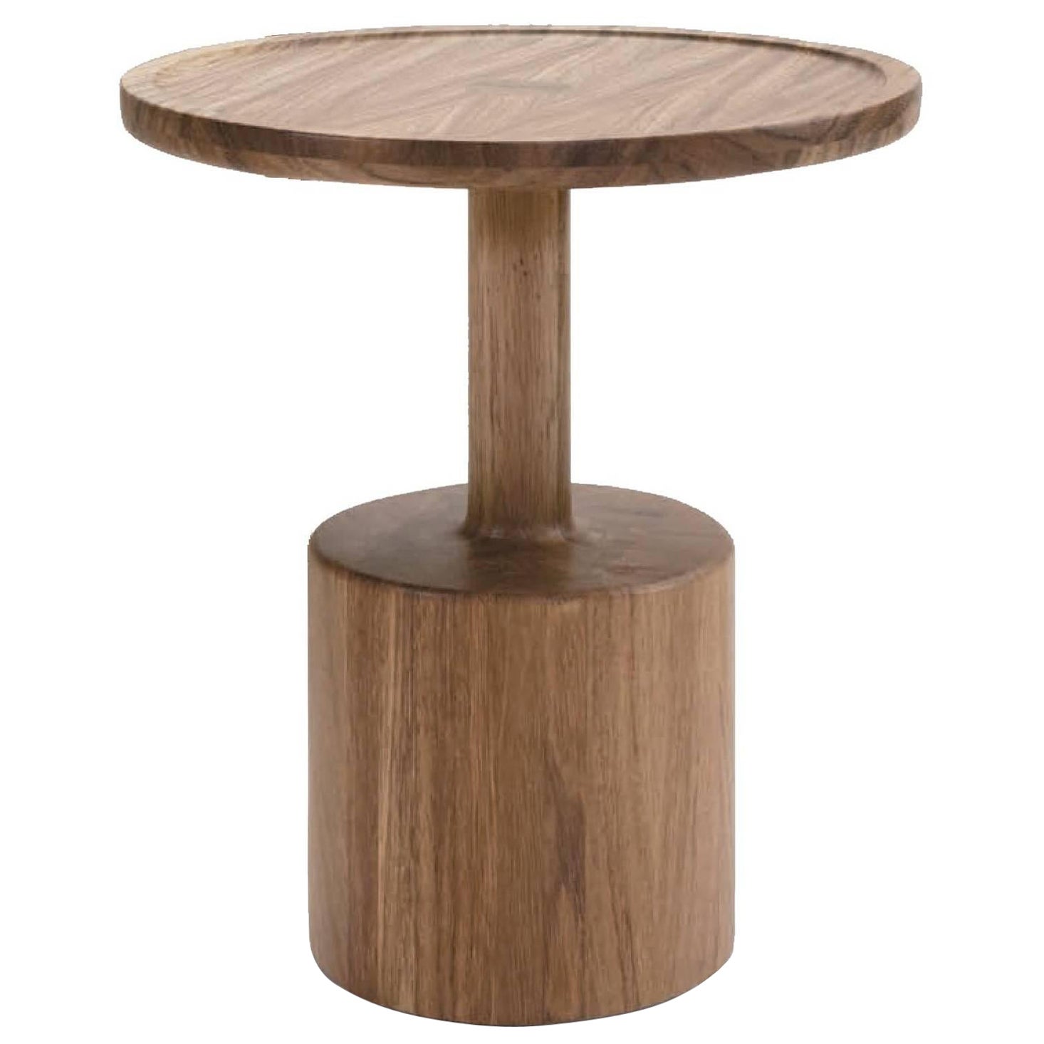 Contemporary Boton One Side Table in Conacaste Solid Wood by Labrica