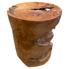 Andrianna Shamaris Organic Natural Teak Wood Tray Side Table