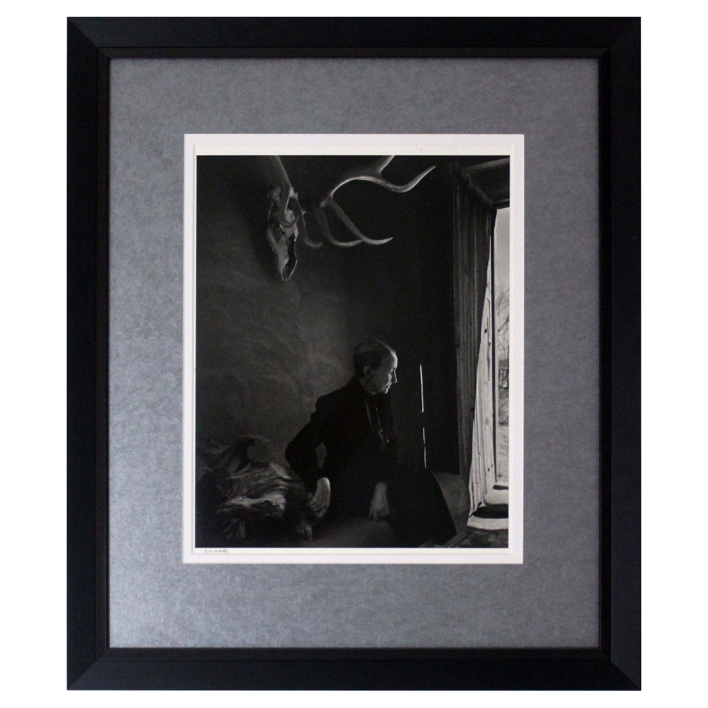 Mid-Century Modern Yousuf Karsh Georgia O’keefe Silver Gelatin, 1956, Signed