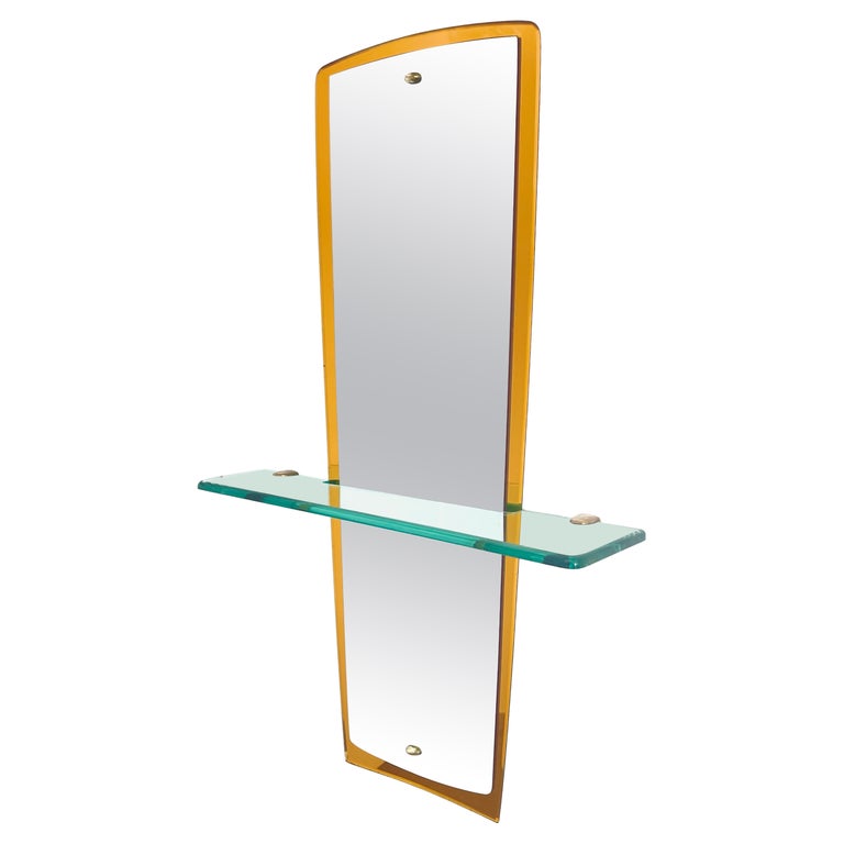 Cristal Art Mirror with Shelf For Sale