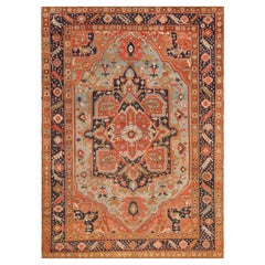 Nazmiyal Collection Antique Persian Serapi Rug. Size: 9 ft 2 in x 12 ft